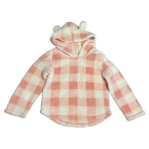 TCP Teddy bear checkered Pull over hooded Sweater 2T​